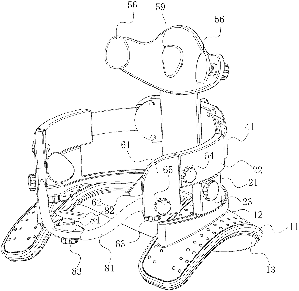 Shoulder-back support assembly and cervical vertebra rehabilitation therapeutic apparatus