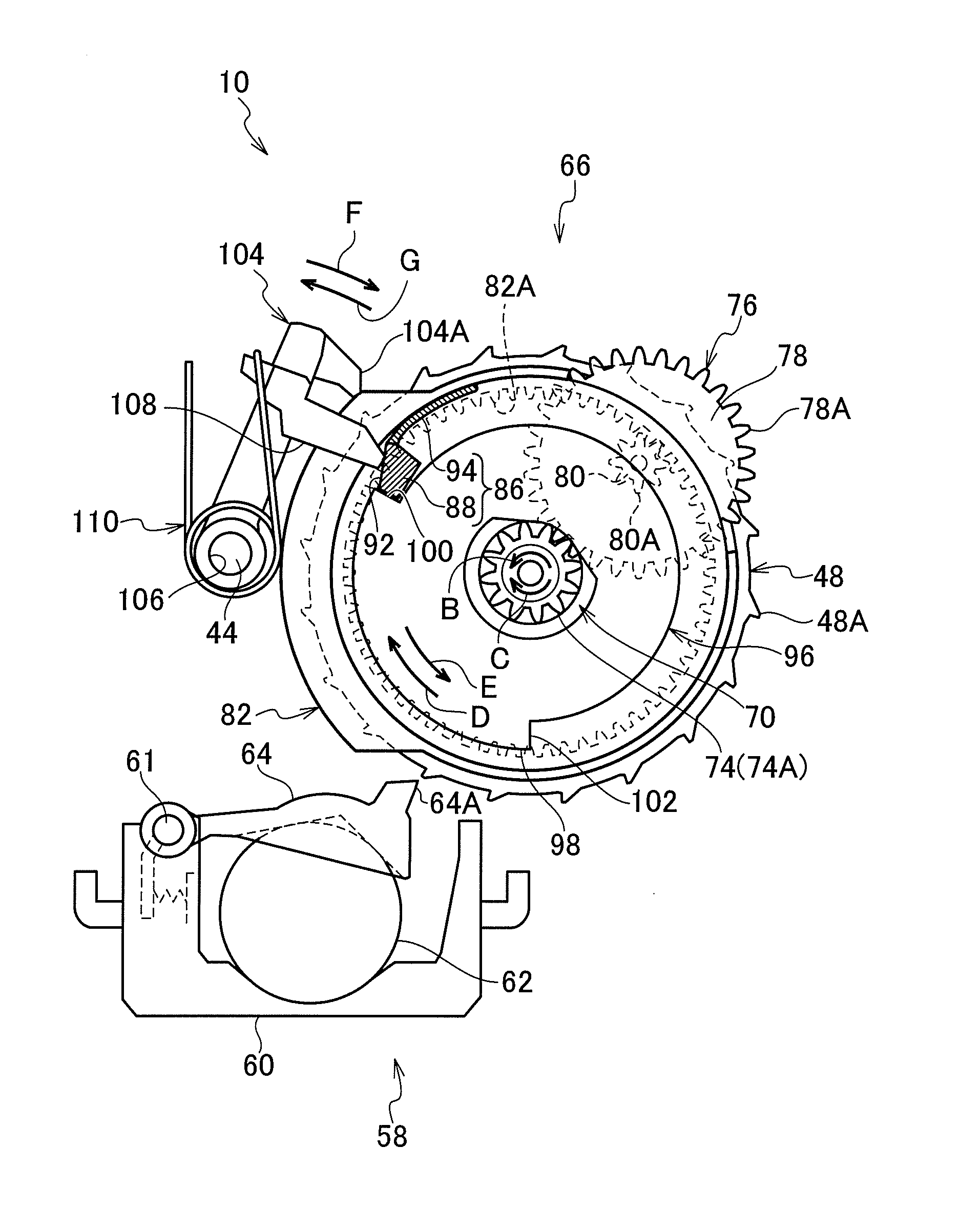 Webbing take-up device