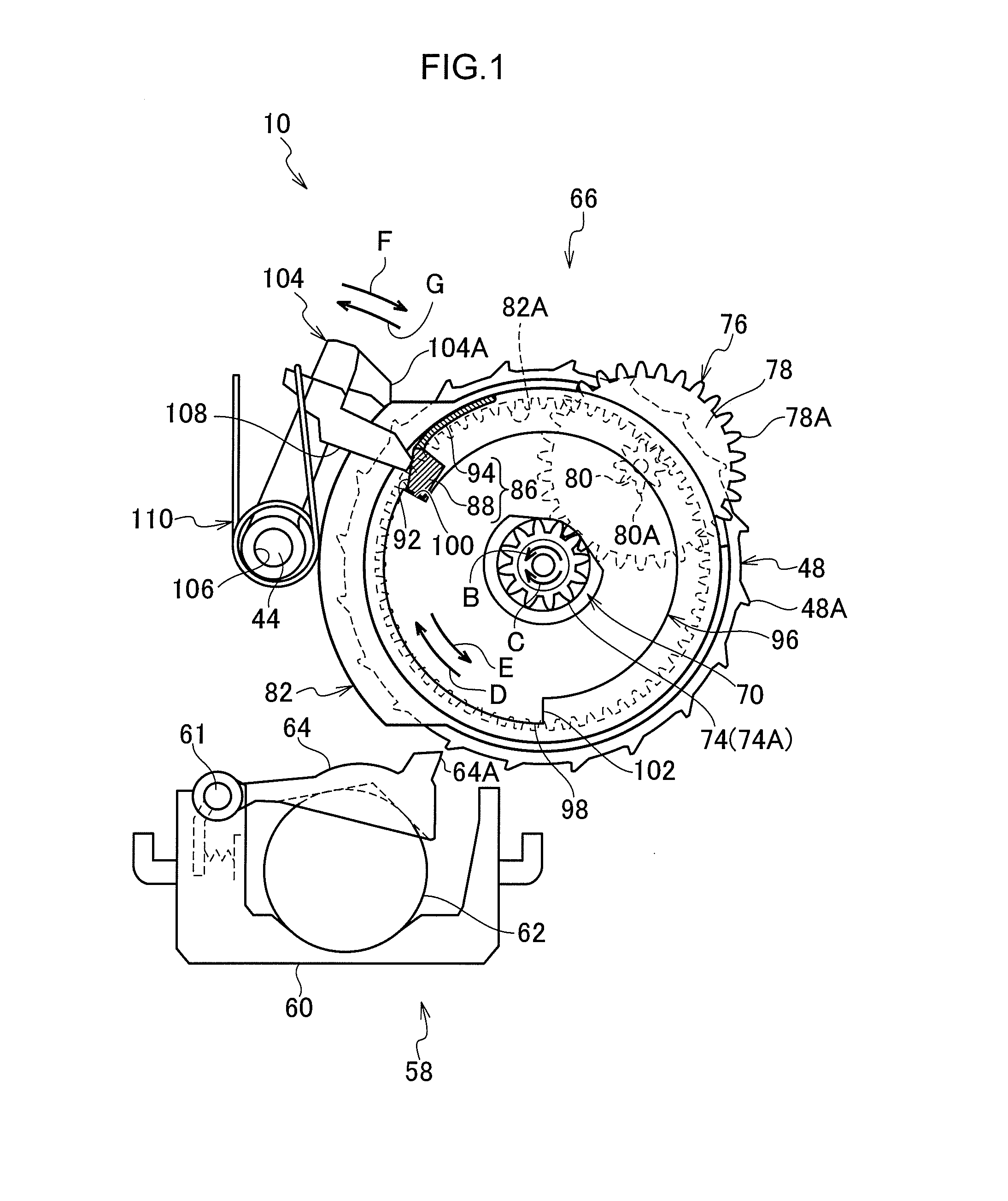 Webbing take-up device