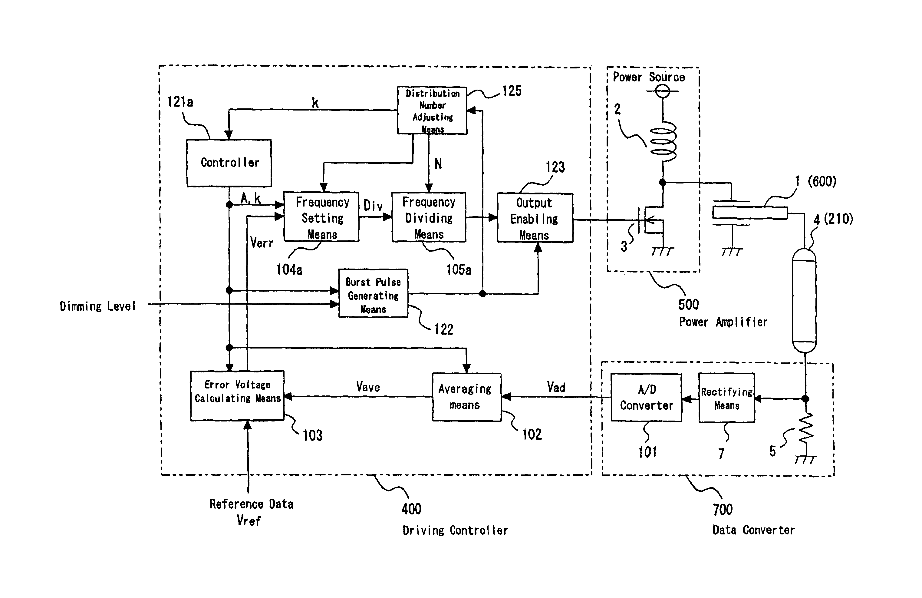 Cold-cathode driver and liquid crystal display