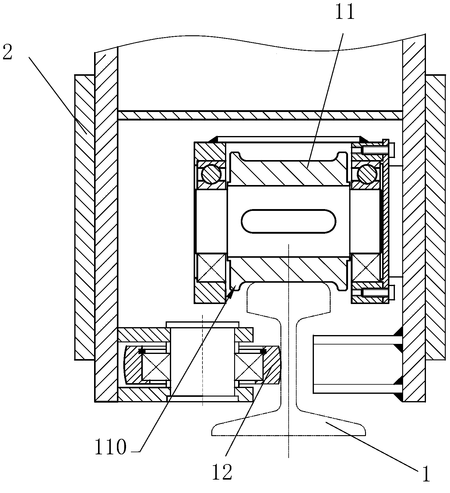 Reliably movable lifting stopping device