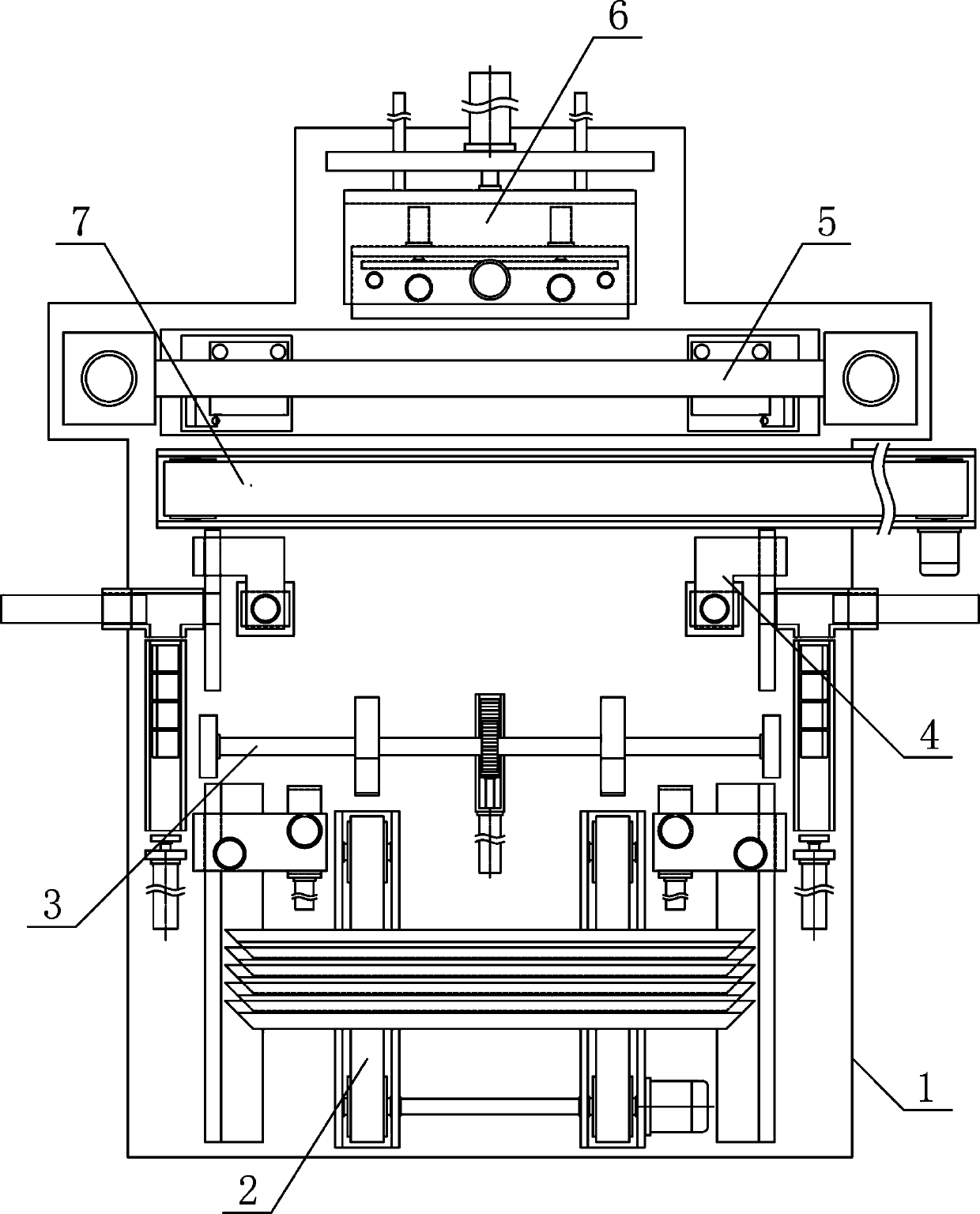 Machining device for solar module frame