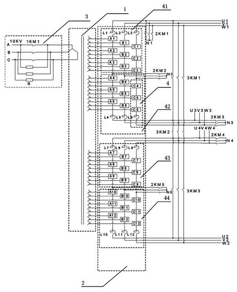 A multi-voltage level output frequency conversion power supply and its control method