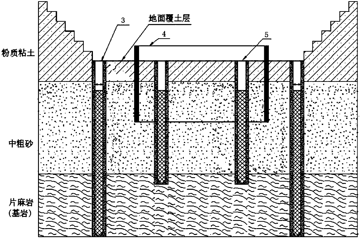 Follow-up type high-efficiency water-stop and sand-hindrance precipitation complex system and its construction method