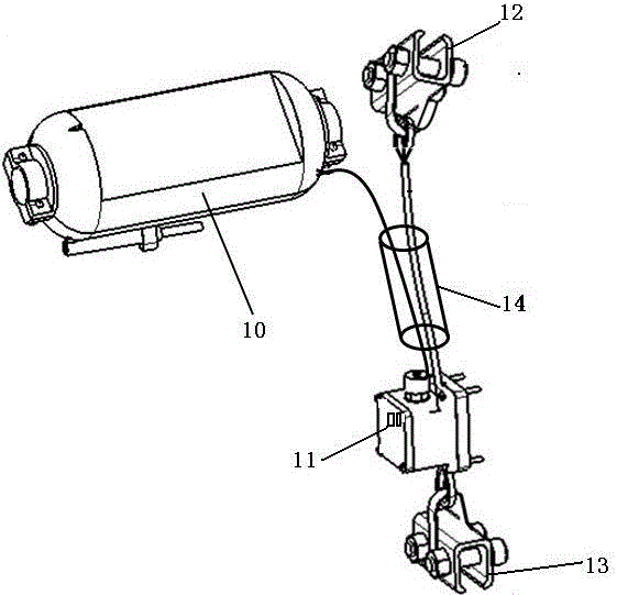 Contact suspension monitoring device for overhead line system