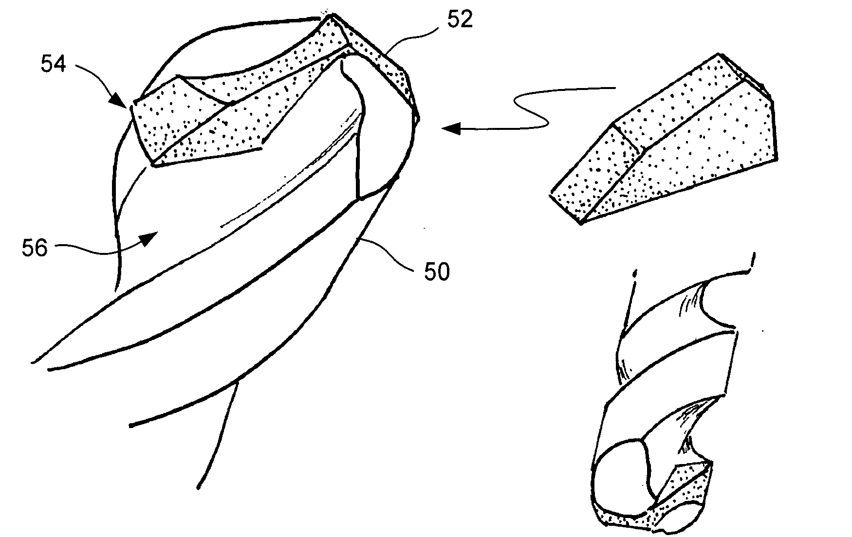 Contoured PCD and PCBN for twist drill tips and end mills and methods of forming the same