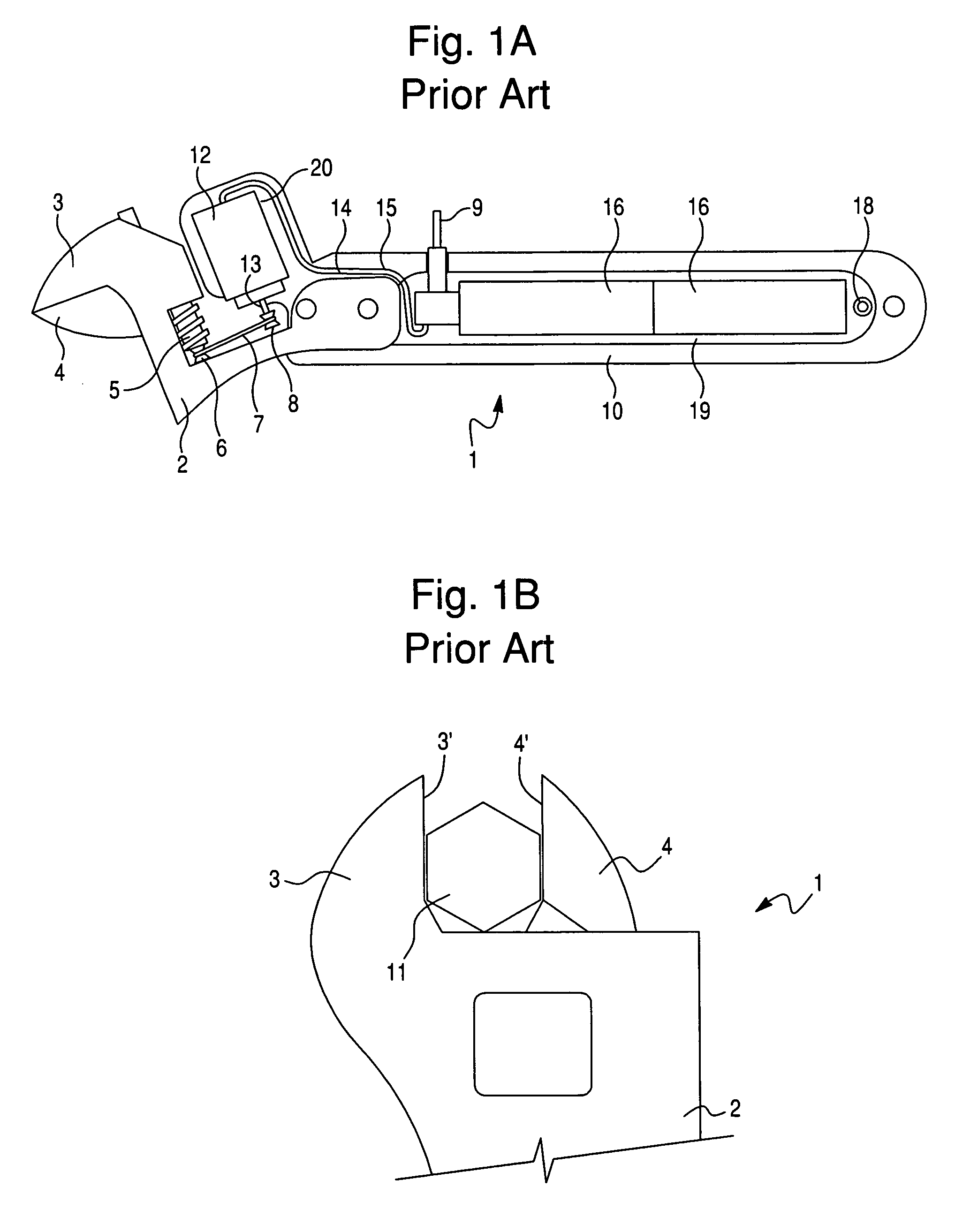 Adjustable wrench with preset stops