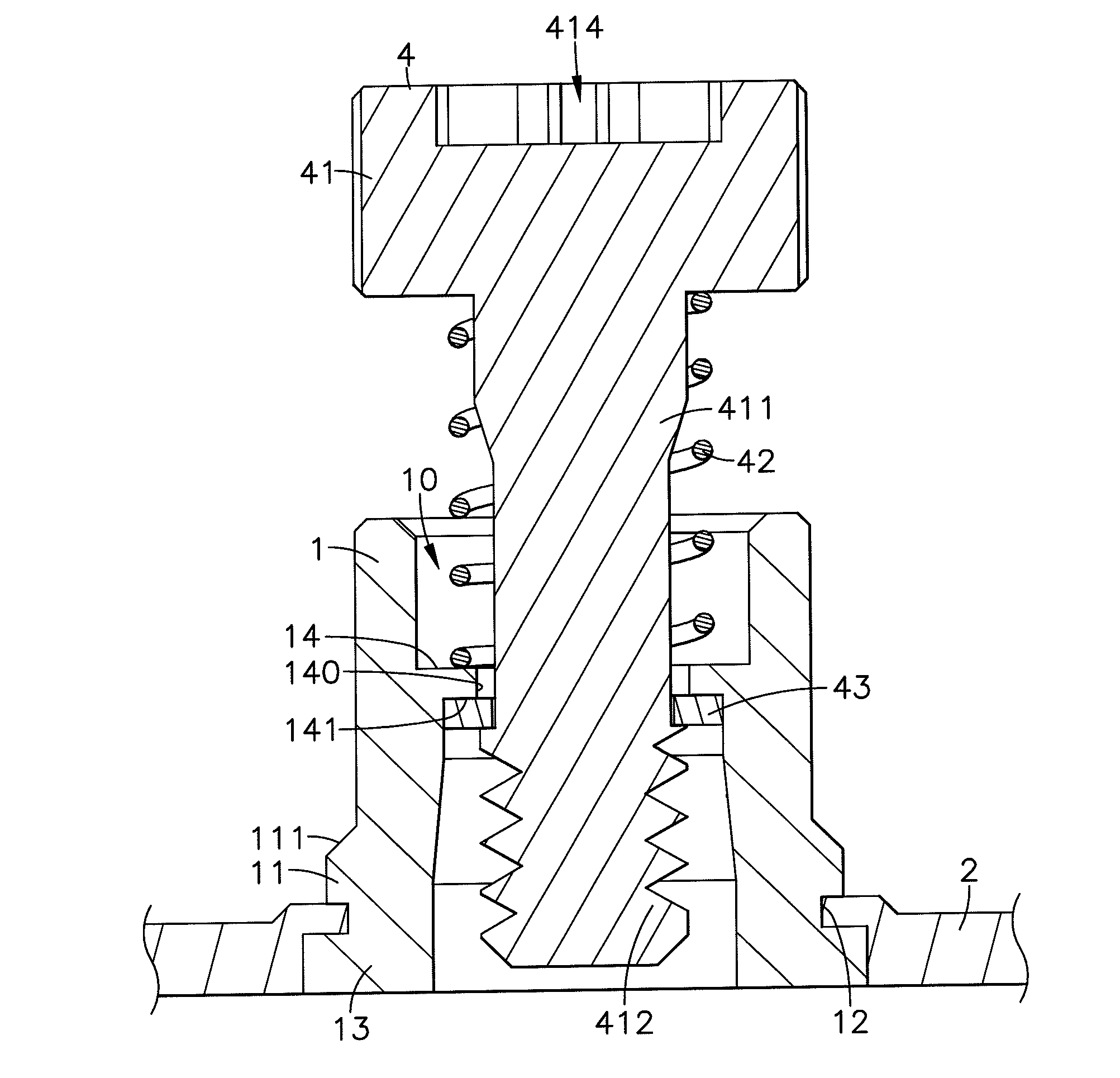 Floating fastener mounting structure and method