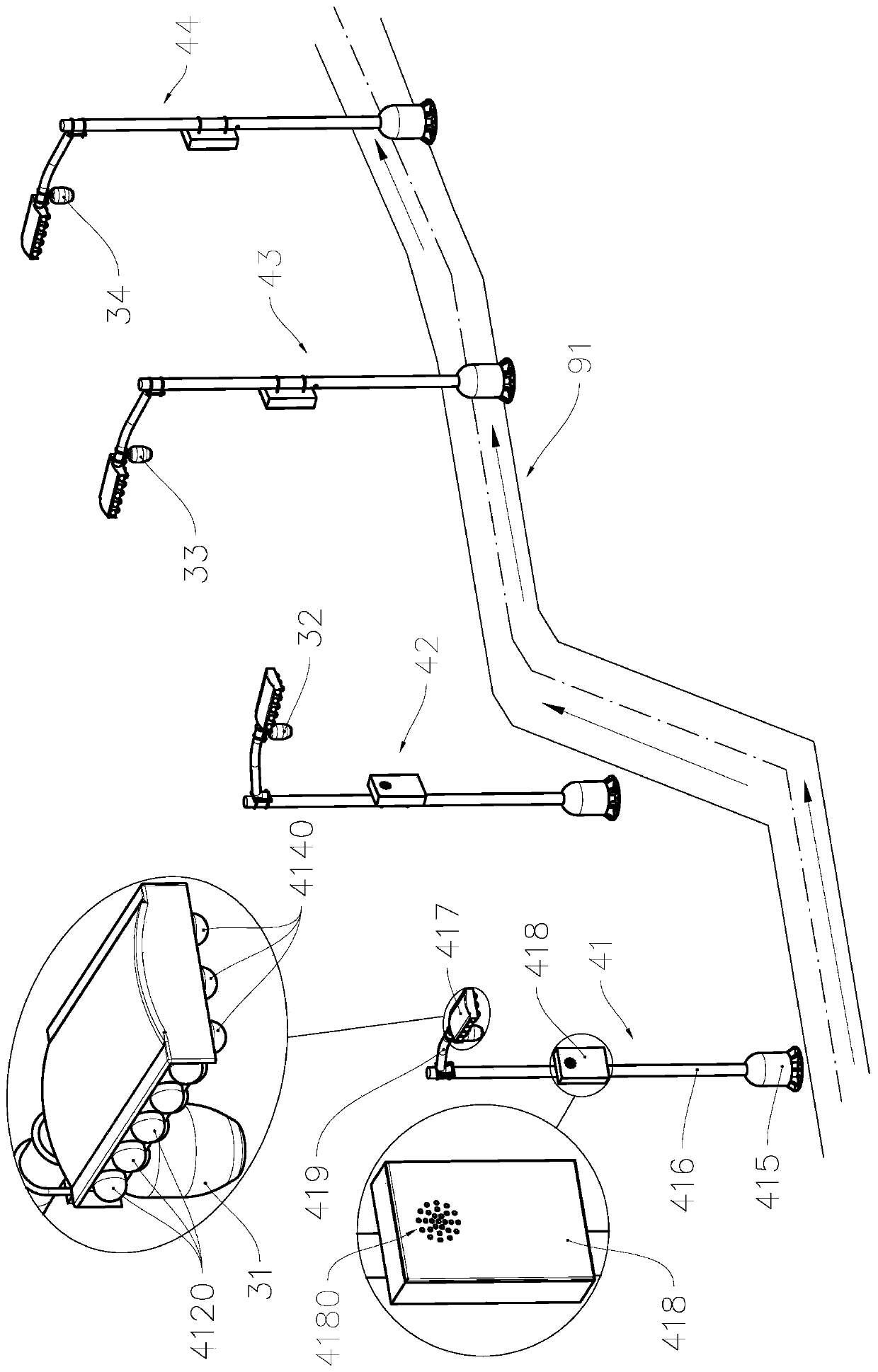 Monitoring method and monitoring device for fire fighting access as well as fire fighting access system