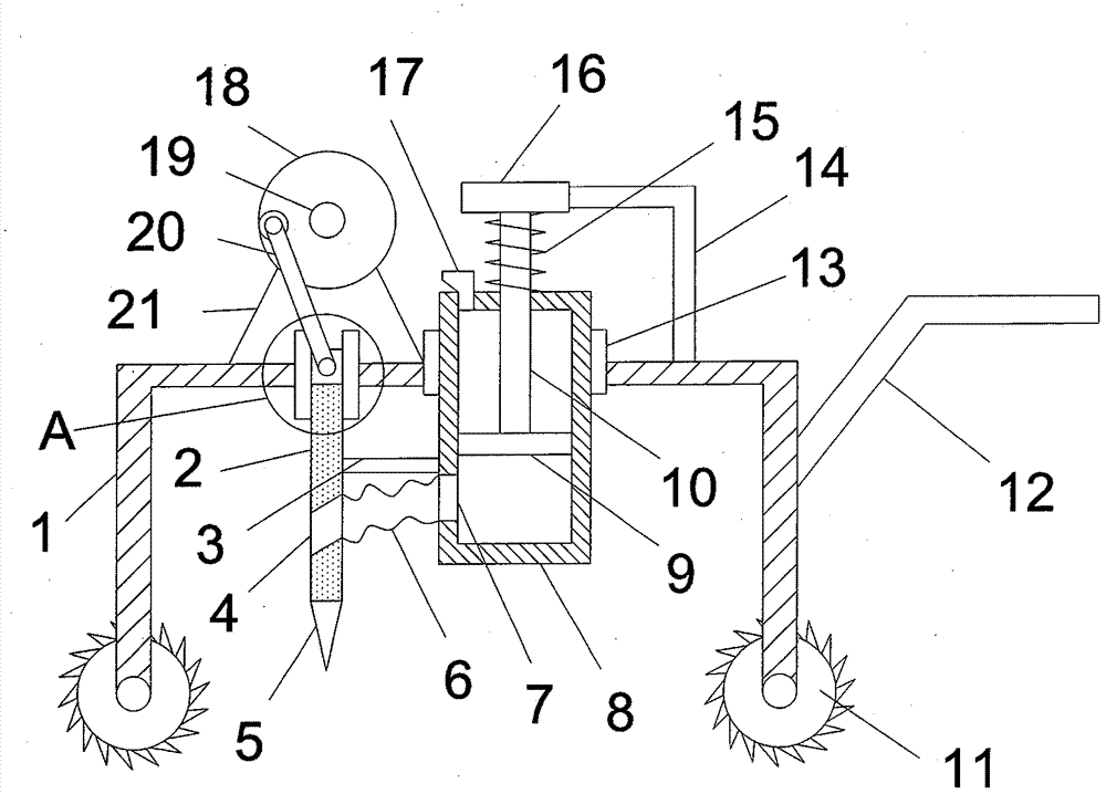 Agricultural punching seeder