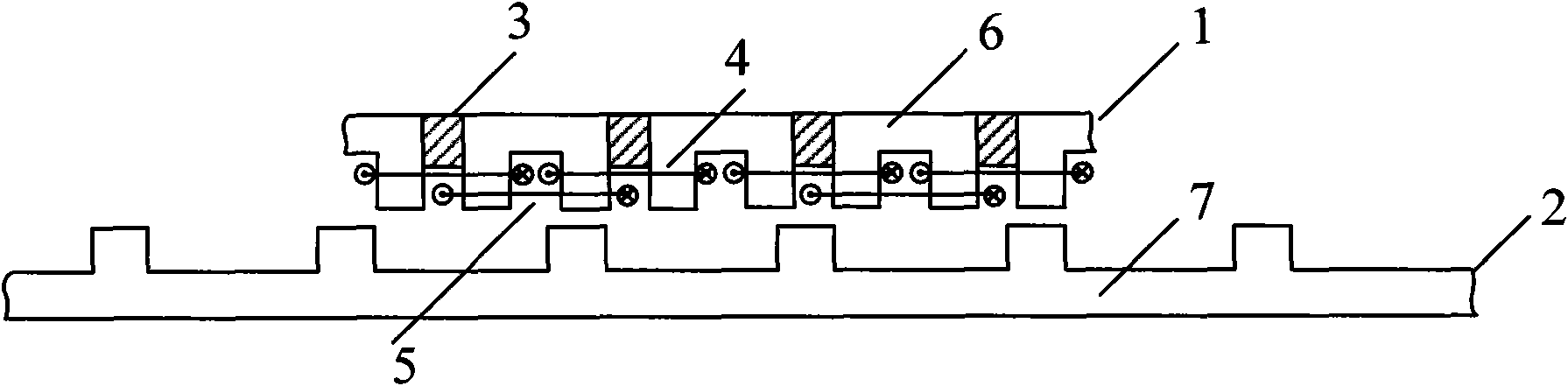 Linear motor with controllable magnetic field type primary permanent magnet structure for city railway train