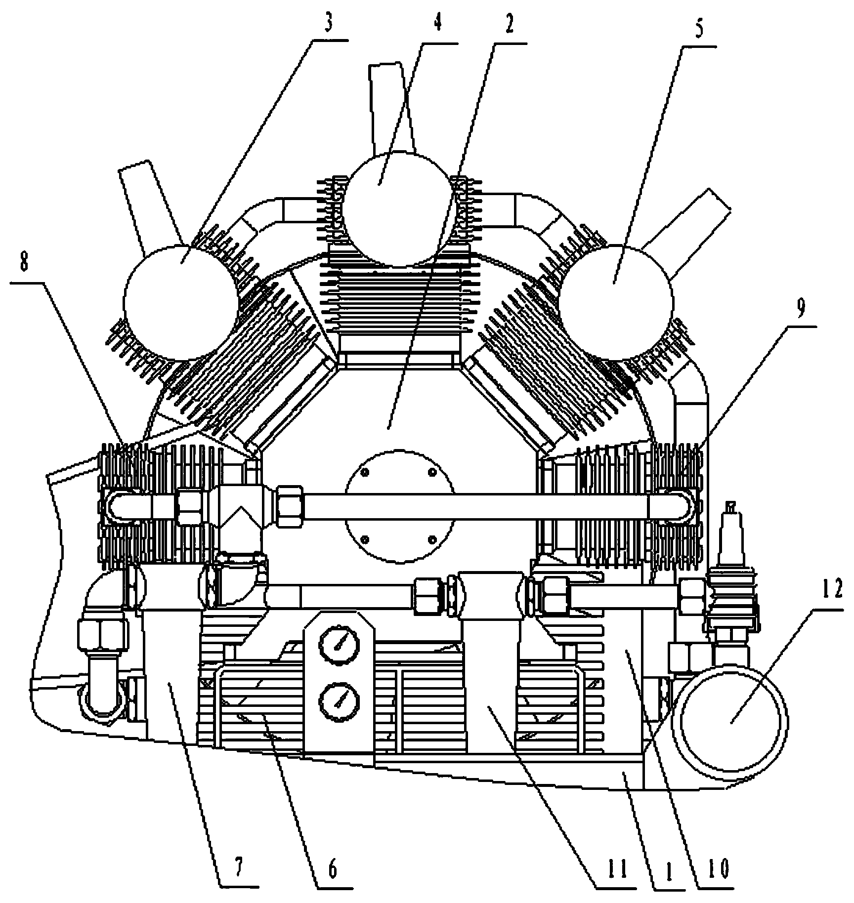 Piston type oil-less air compressor