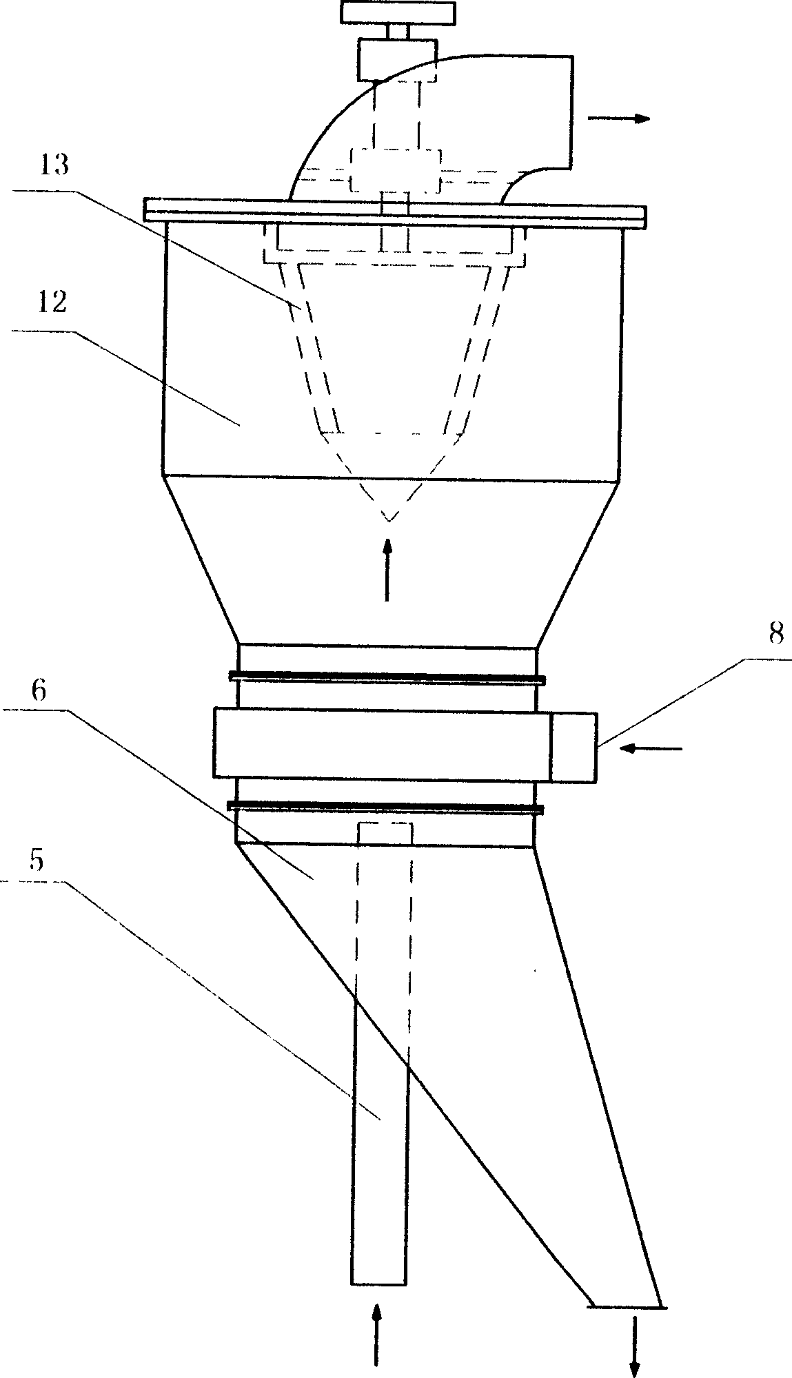 Crushing and classifying method for light calcium carbonate