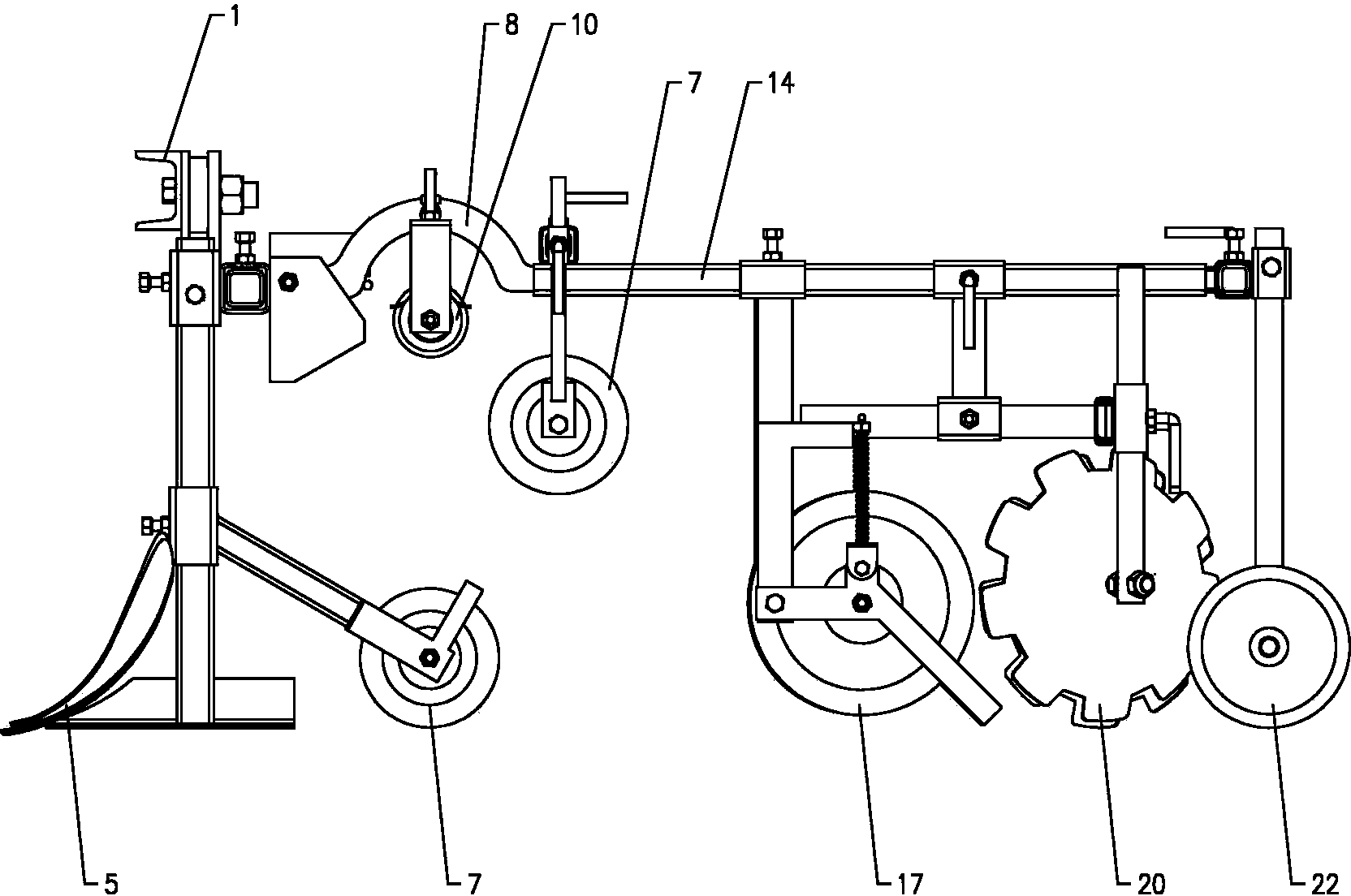 Mulching film applicator