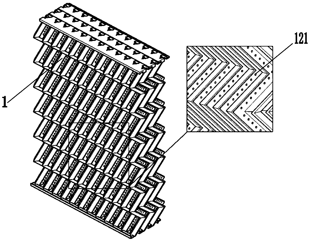 Water vapor shunt type cooling tower filler