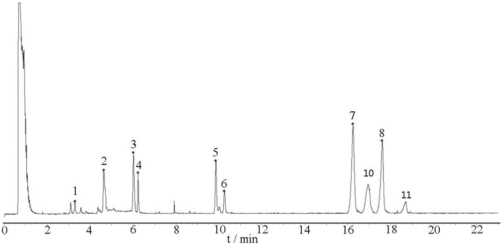 UPLC (ultra-performance liquid chromatography) detection method of multiple steroid saponins in Yunnan rhizoma paridis or its polygerm strain