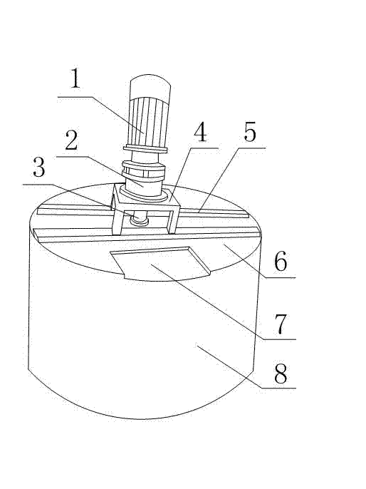 Agitator tank used for processing etching solution