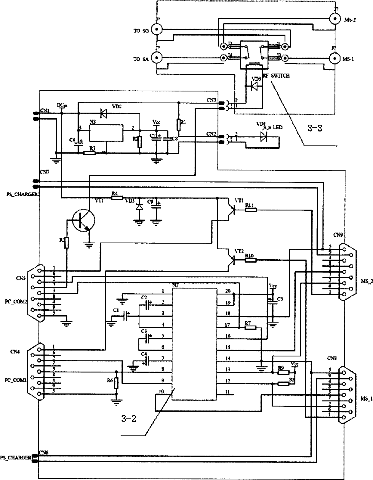 Quick parallel radio frequency test system and test method for mobile terminals