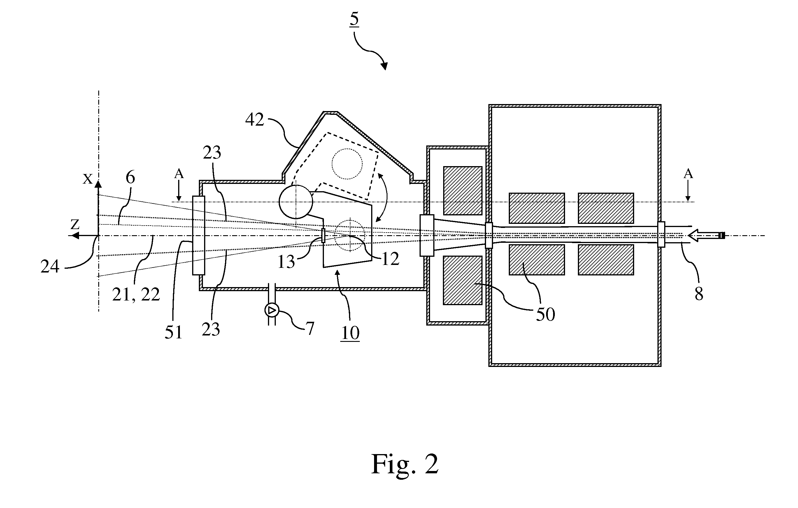 Charged particle beam therapy system having an x-ray imaging device