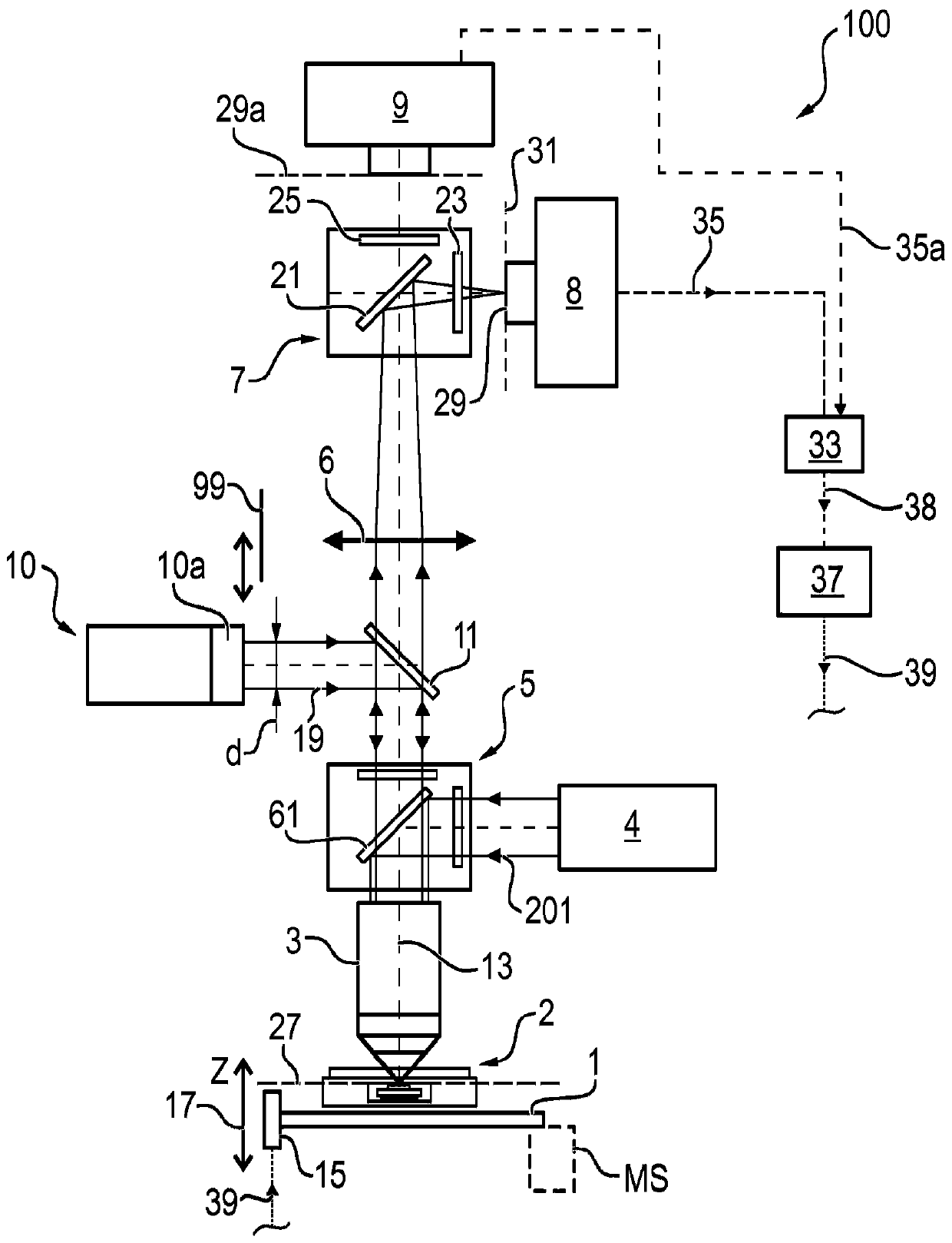 Method and microscopy system for recording an image