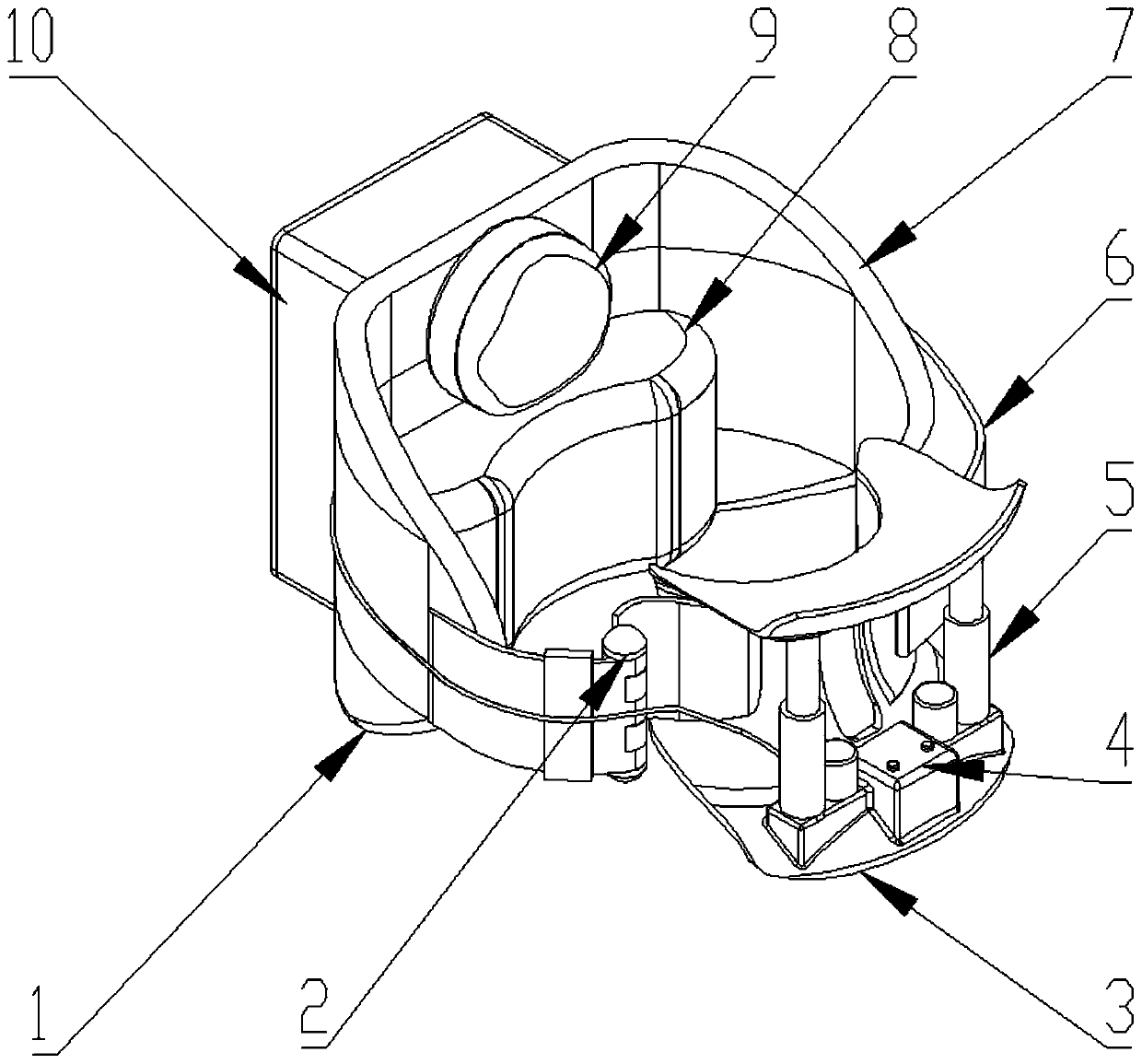 Rotating massage device applied to cervical vertebra rehabilitation correction appliance