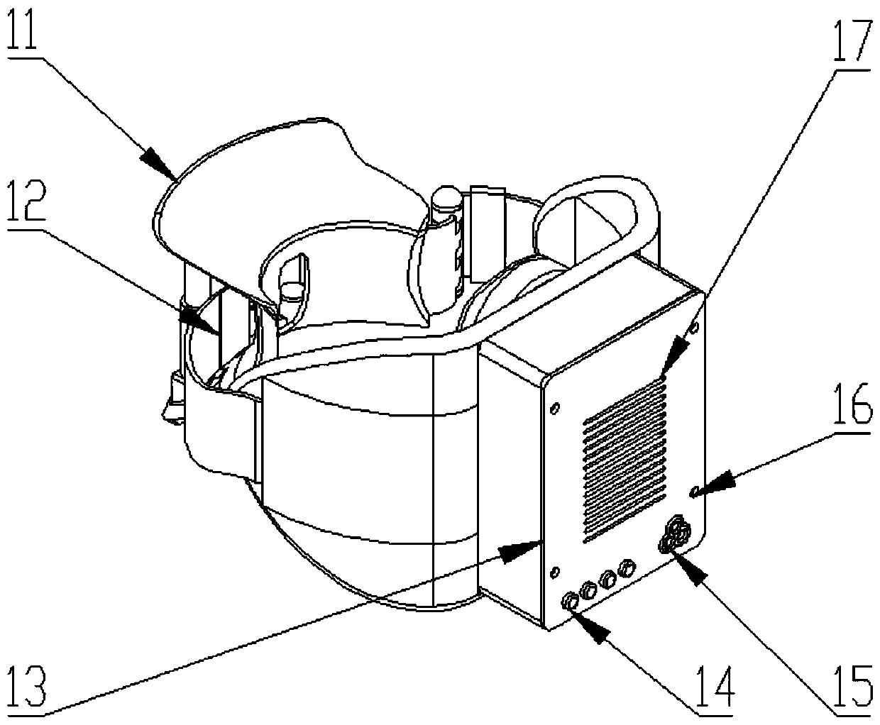 Rotating massage device applied to cervical vertebra rehabilitation correction appliance