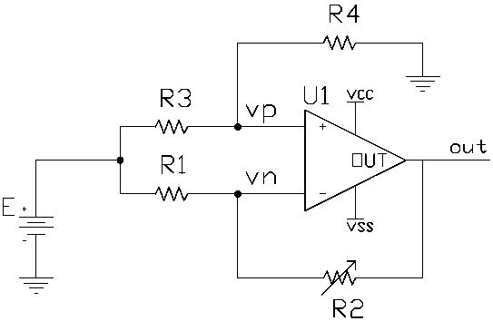 Resistance sensor measuring circuit for measuring weak signals