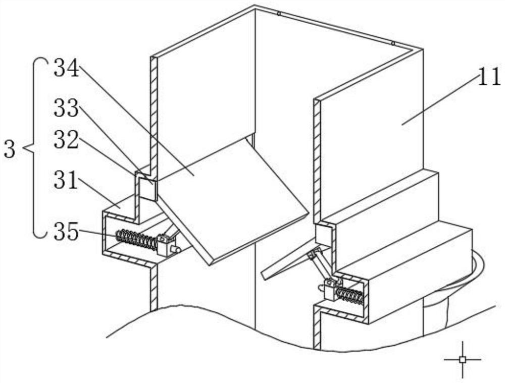 Construction waste clearing and transporting device used in high-rise building construction floor