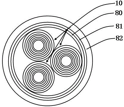 Medium-pressure water-tree-retardant crosslinked polyethylene cable material and cable using cable material