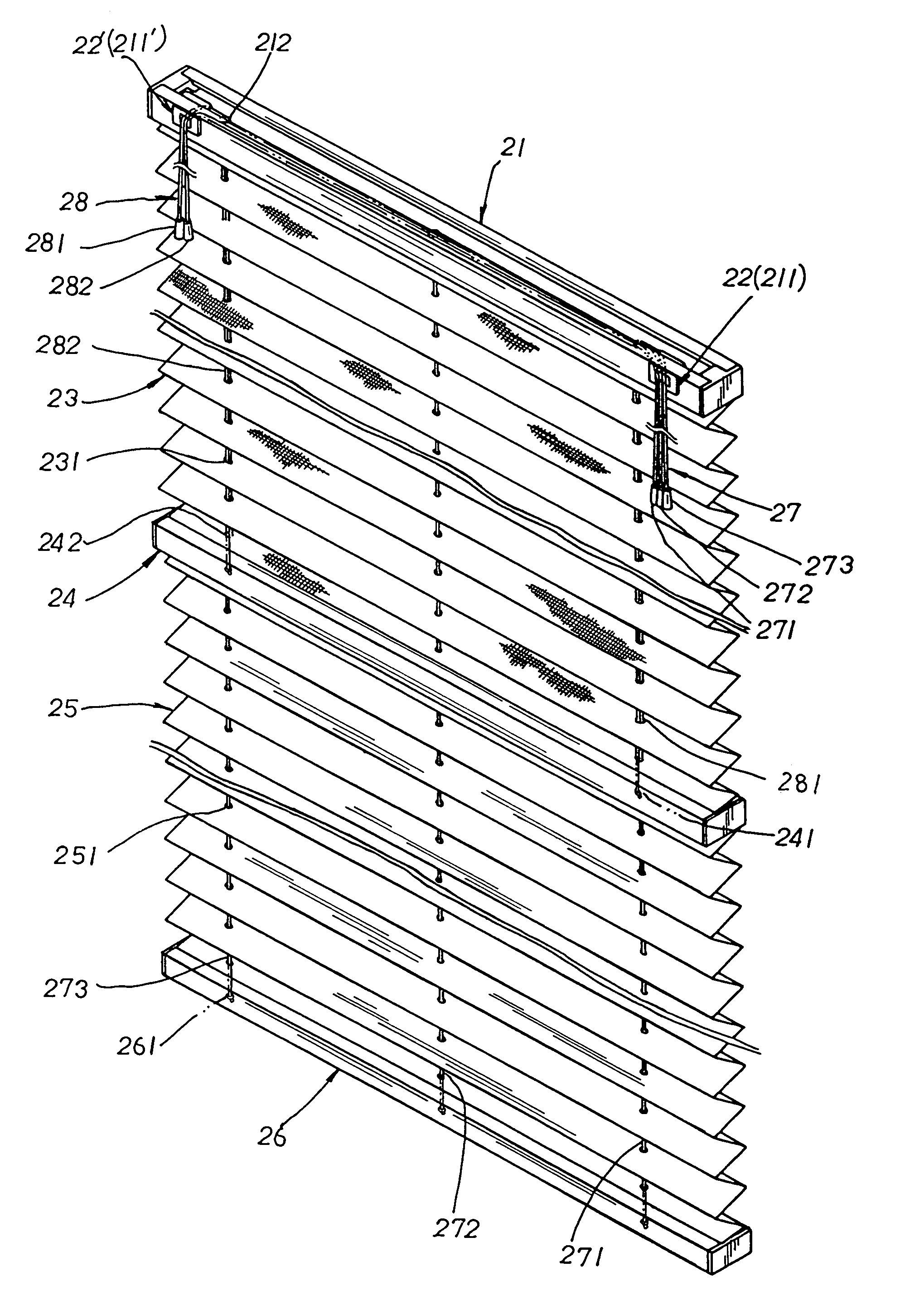 Venetian blind for day/night use