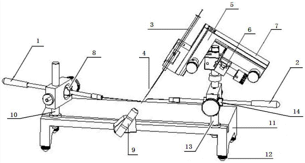 A queen bee artificial insemination instrument with precise three-dimensional guide rail and its application method