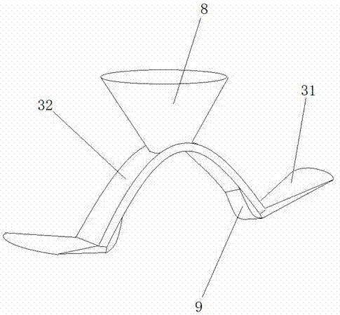 A two-way shock-absorbing and buffering base of a ground-embedded machine tool