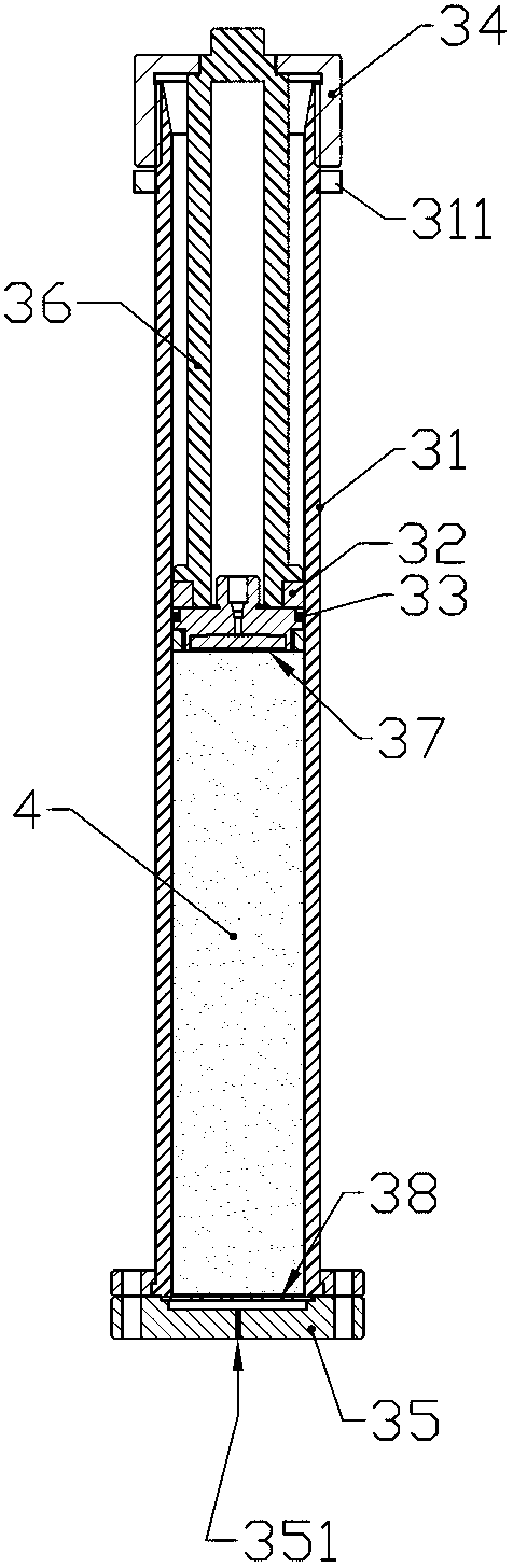 Inner storage constant-pressure preparative column device