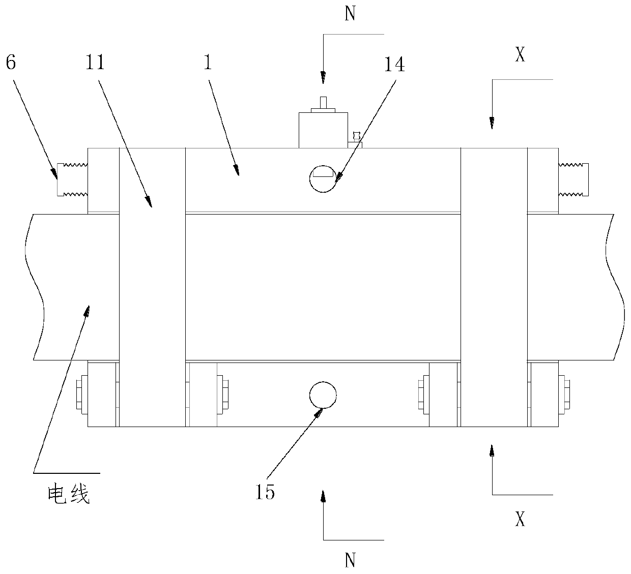 Electric power fitting line stay wire fixing wire clamp