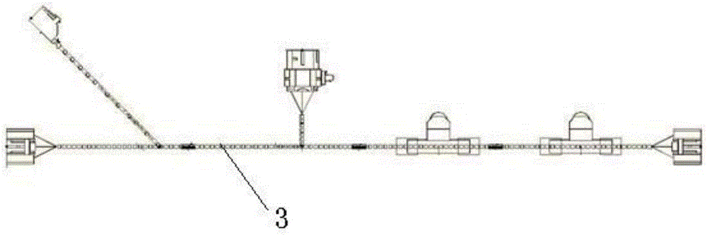 Wiring harness assembly forming and fixing device