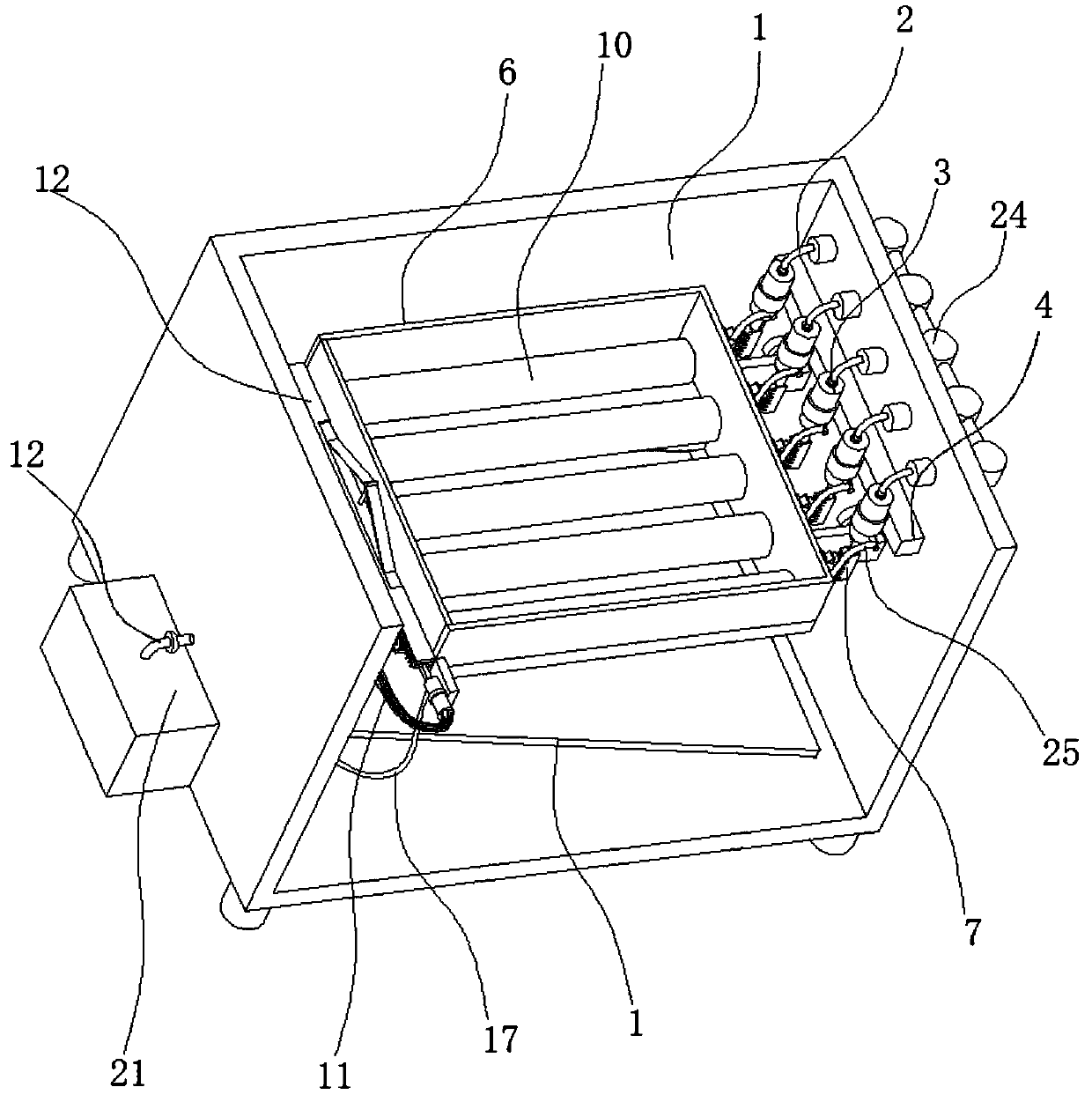 Drying device for pipe parts