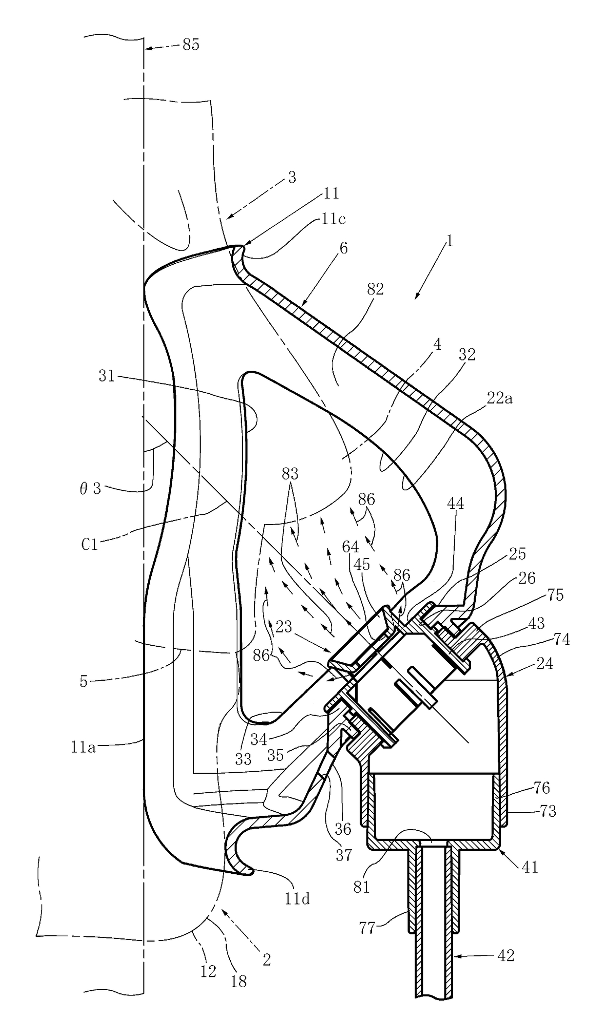 Gas supply mask apparatus