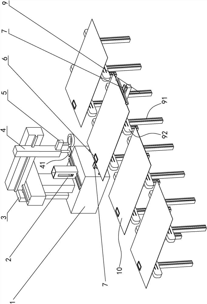 Automatic installation and effect detection device of solar cell module junction box cover