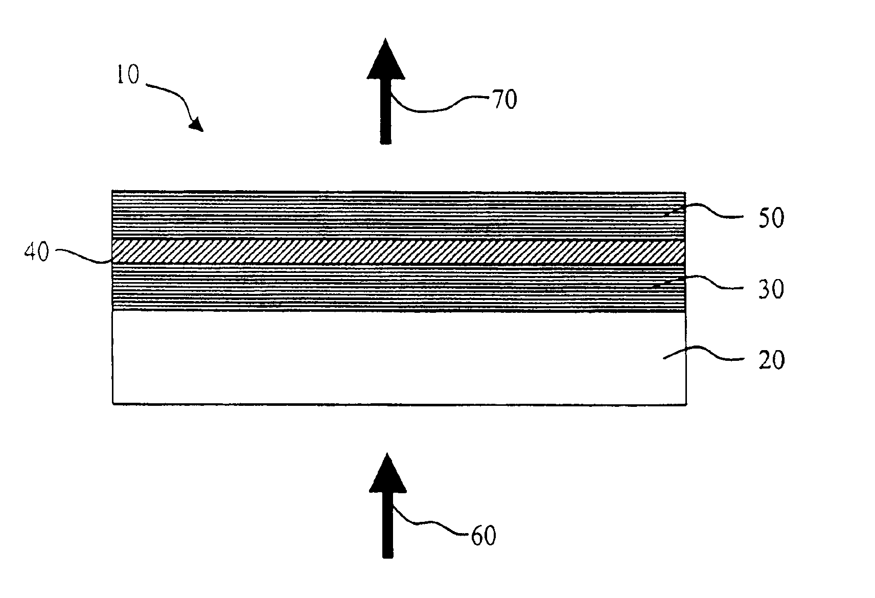 Organic vertical cavity lasing device having organic active region