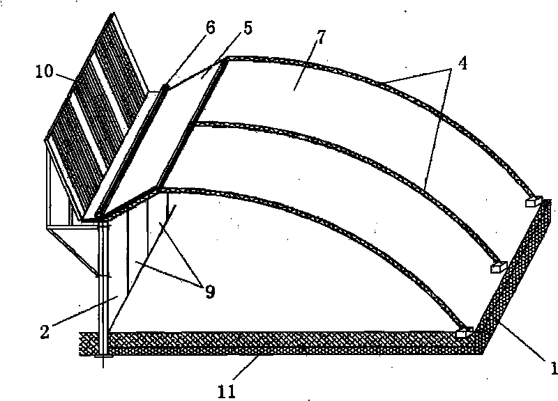 Solar heat-collection energy-storage greenhouse