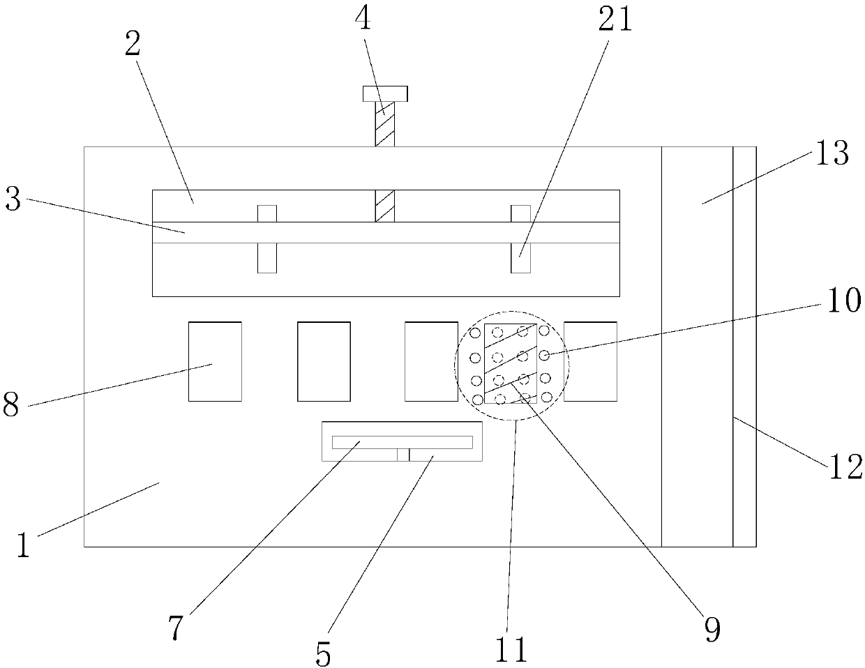 Aluminum plate cutting device