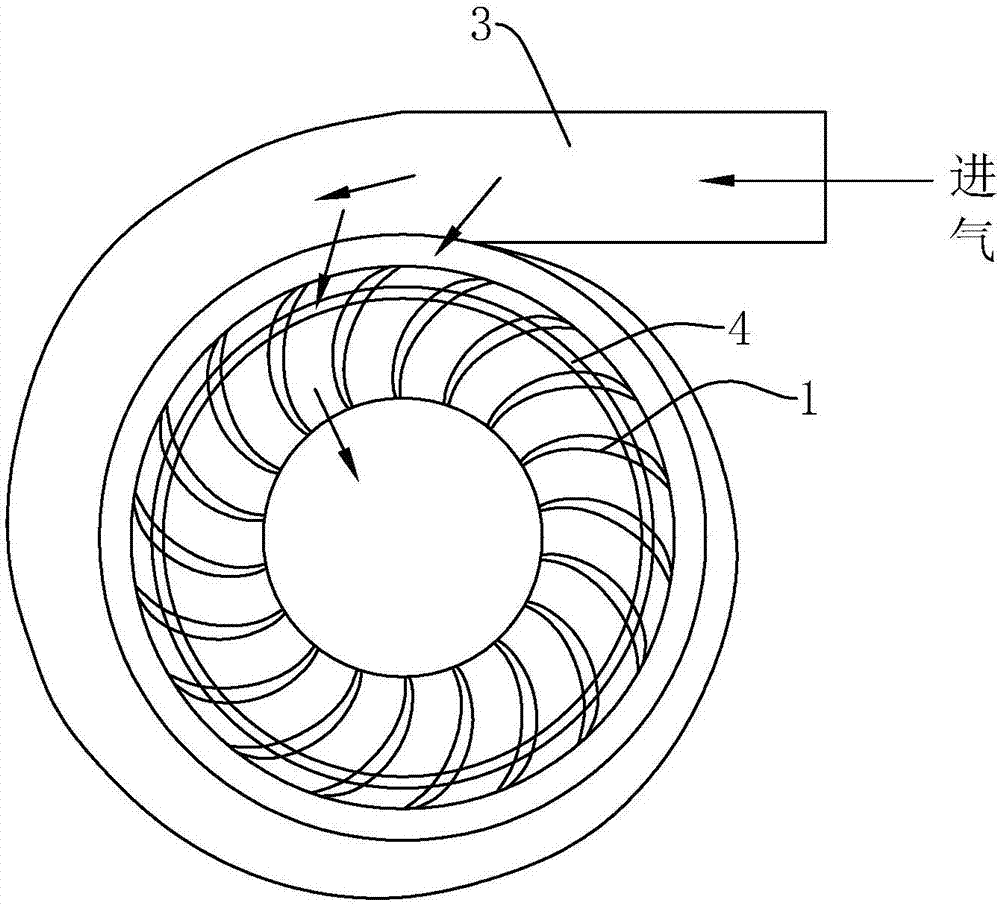 High-flow compact interstage air entraining method of centrifugal compressor