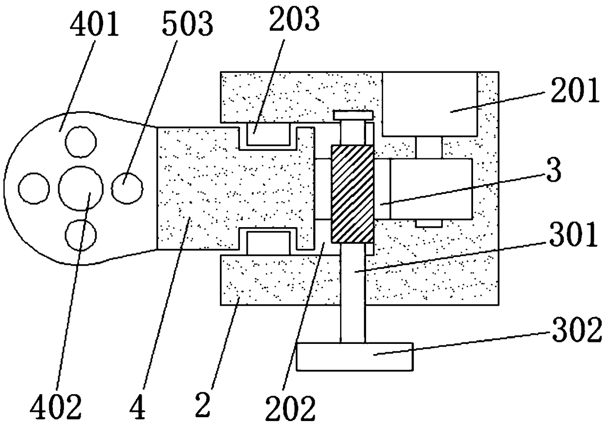 Butt joint punching device for production processing of accessories