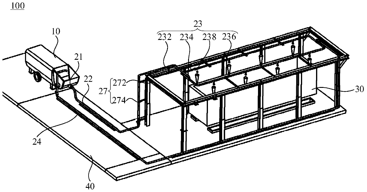 Distributing device and forming system