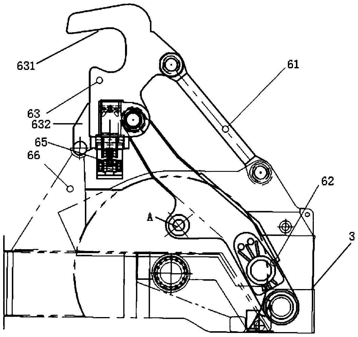 Horizontal articulated slag pot carrier