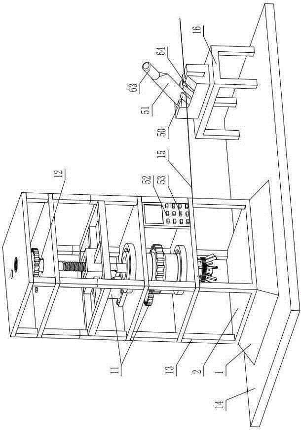 Power distribution cable take-up device