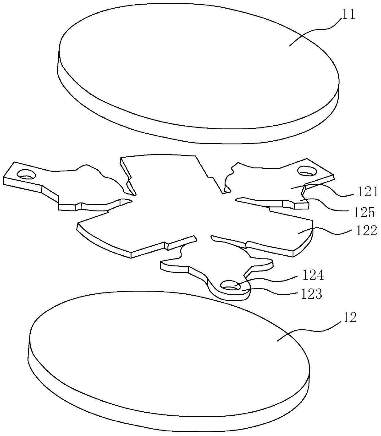 Central conductor assembly, circulator and isolator