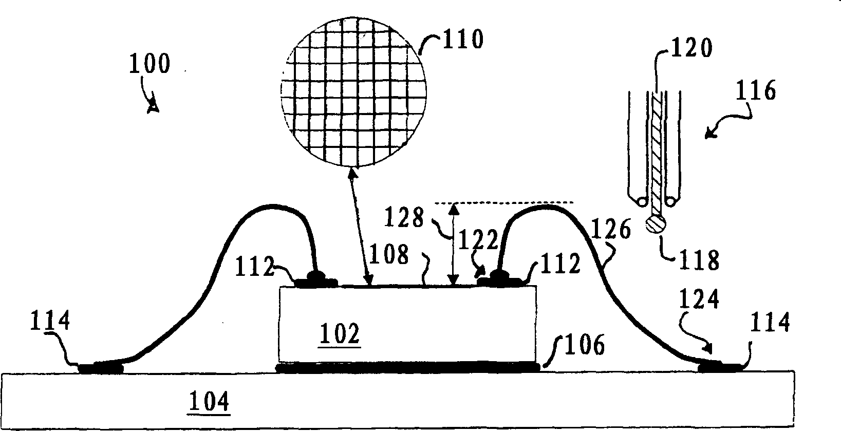 System for providing package for opening hollow cavity low-profile packaged semiconductor