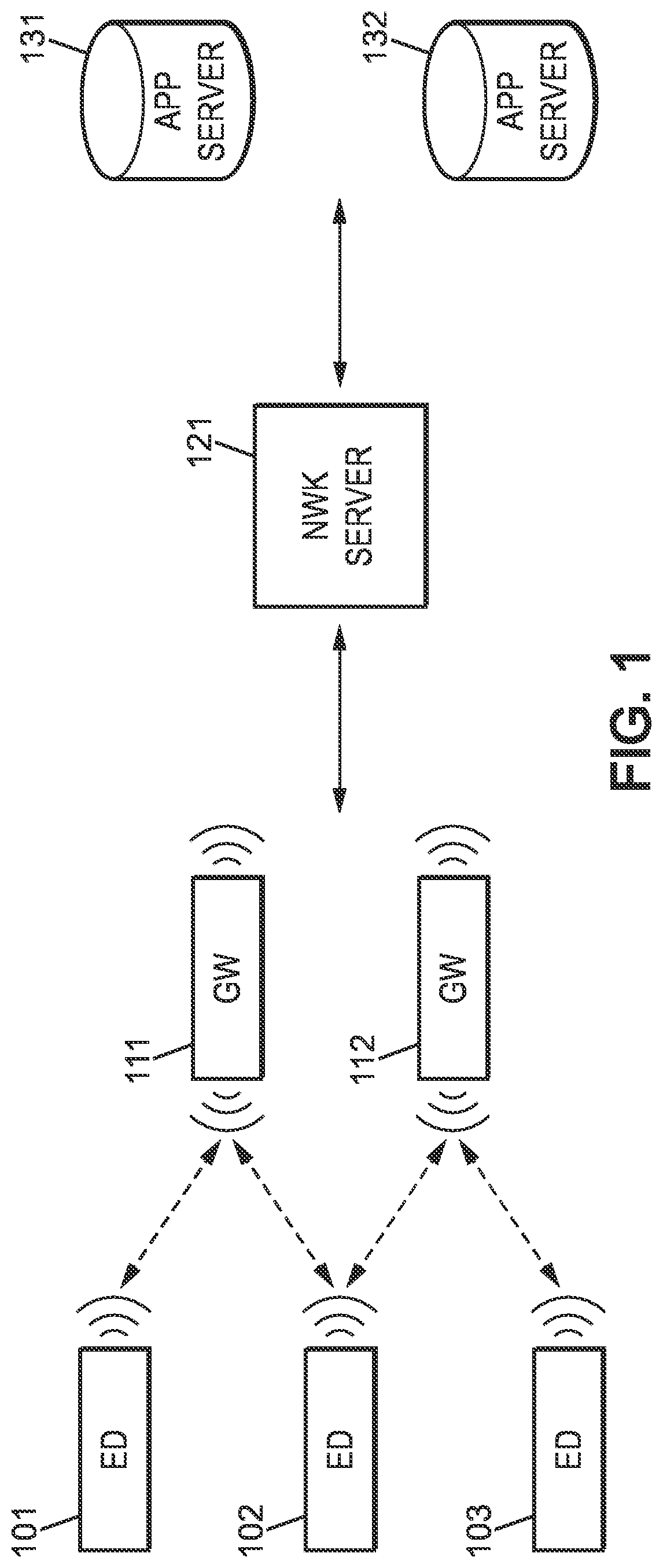 Communication interface for a low power wide area network, wireless device and server using such communication interface