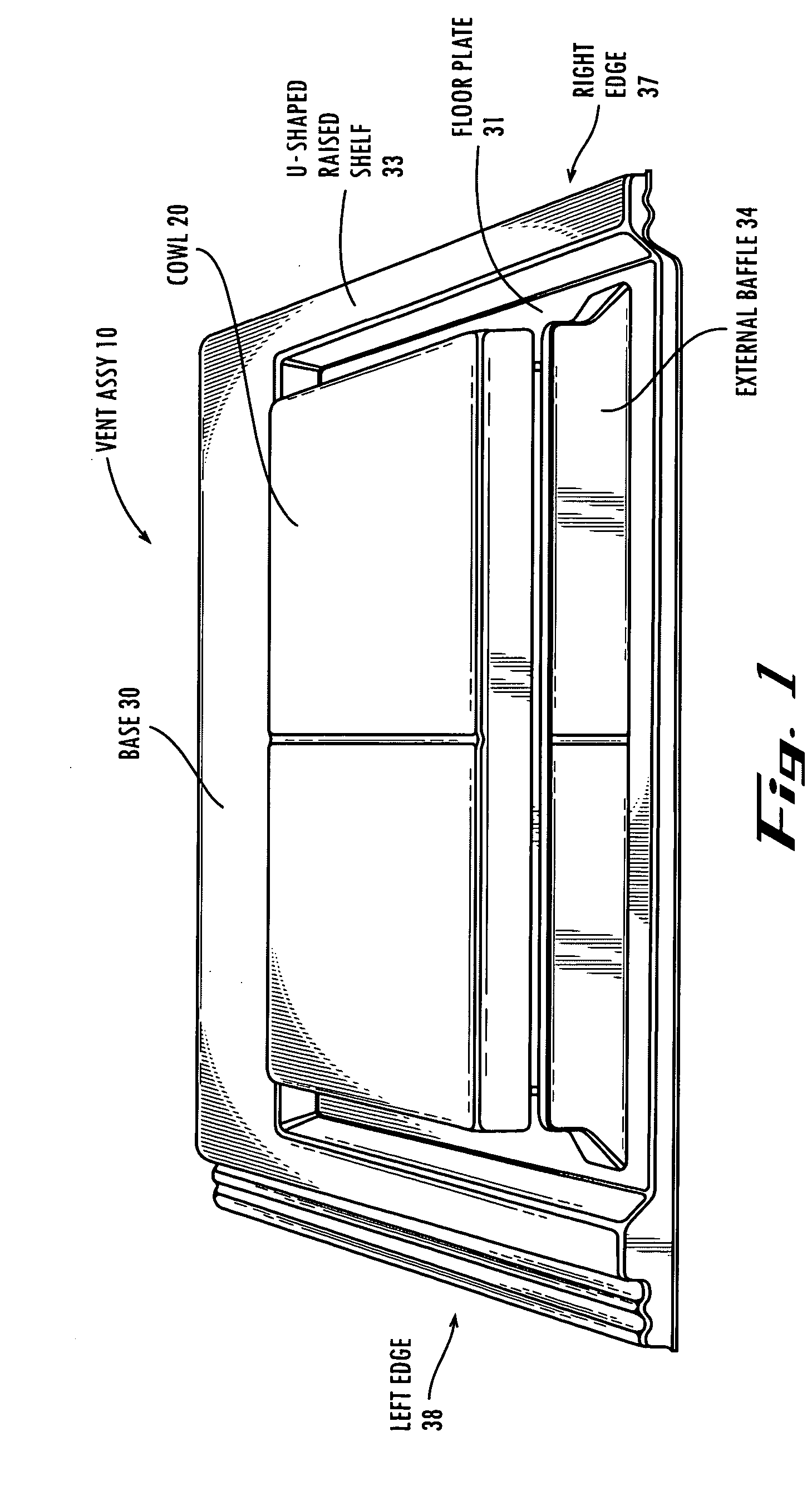 Roof vent having labyrinth features